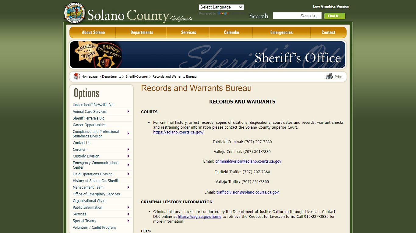 Solano County Jail Booking Logs